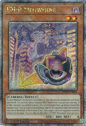 EM:P Meowmine (Quarter Century Secret Rare) (PHNI-EN032) - Phantom Nightmare 1st Edition - Premium Yugioh Single from Konami - Just $23.32! Shop now at Game Crave Tournament Store