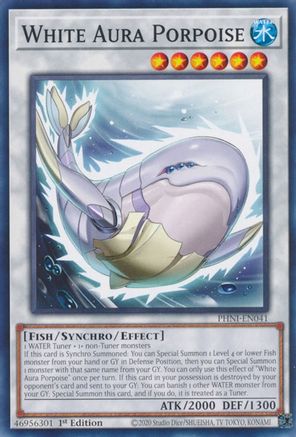 White Aura Porpoise (PHNI-EN041) - Phantom Nightmare 1st Edition - Premium Yugioh Single from Konami - Just $0.25! Shop now at Game Crave Tournament Store