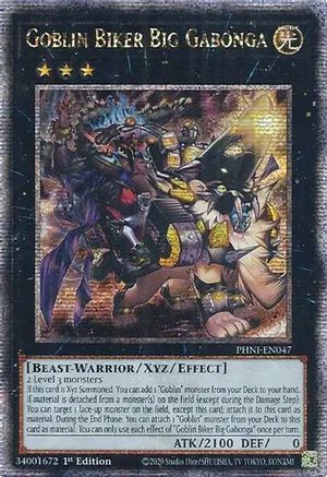 Goblin Biker Big Gabonga (Quarter Century Secret Rare) (PHNI-EN047) - Phantom Nightmare 1st Edition - Premium Yugioh Single from Konami - Just $24.15! Shop now at Game Crave Tournament Store