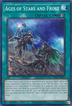 Ages of Stars and Frost (PHNI-EN059) - Phantom Nightmare 1st Edition - Premium Yugioh Single from Konami - Just $0.25! Shop now at Game Crave Tournament Store