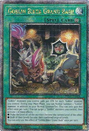 Goblin Biker Grand Bash (Quarter Century Secret Rare) (PHNI-EN060) - Phantom Nightmare 1st Edition - Premium Yugioh Single from Konami - Just $7.40! Shop now at Game Crave Tournament Store