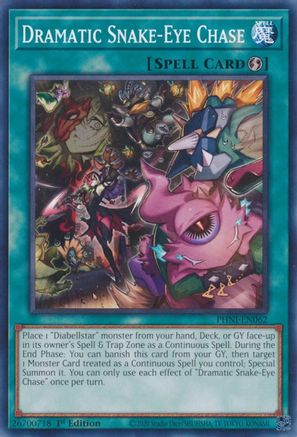 Dramatic Snake-Eye Chase (PHNI-EN062) - Phantom Nightmare 1st Edition - Premium Yugioh Single from Konami - Just $0.25! Shop now at Game Crave Tournament Store