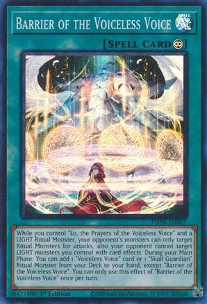Barrier of the Voiceless Voice (PHNI-EN067) - Phantom Nightmare 1st Edition - Premium Yugioh Single from Konami - Just $0.50! Shop now at Game Crave Tournament Store