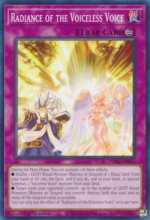 Radiance of the Voiceless Voice (PHNI-EN076) - Phantom Nightmare 1st Edition - Premium Yugioh Single from Konami - Just $0.24! Shop now at Game Crave Tournament Store