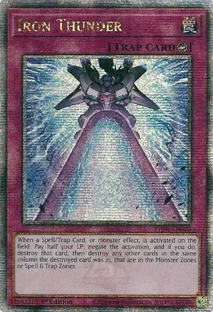 Iron Thunder (Quarter Century Secret Rare) (PHNI-EN080) - Phantom Nightmare 1st Edition - Premium Yugioh Single from Konami - Just $33.58! Shop now at Game Crave Tournament Store