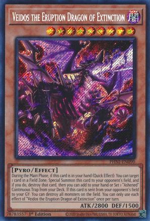 Veidos the Eruption Dragon of Extinction (PHNI-EN090) - Phantom Nightmare 1st Edition - Premium Yugioh Single from Konami - Just $14.94! Shop now at Game Crave Tournament Store