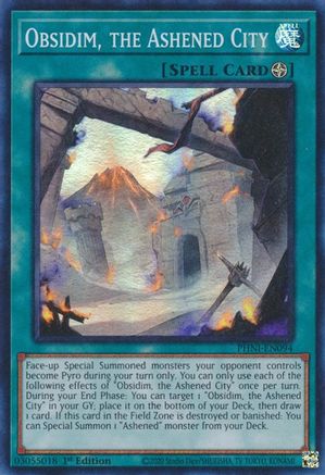 Obsidim, the Ashened City (PHNI-EN094) - Phantom Nightmare 1st Edition - Premium Yugioh Single from Konami - Just $0.60! Shop now at Game Crave Tournament Store