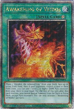 Awakening of Veidos (Quarter Century Secret Rare) (PHNI-EN095) - Phantom Nightmare 1st Edition - Premium Yugioh Single from Konami - Just $16.19! Shop now at Game Crave Tournament Store