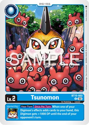 Tsunomon (BT15-002) - Exceed Apocalypse - Premium Digimon Single from Bandai - Just $0.25! Shop now at Game Crave Tournament Store