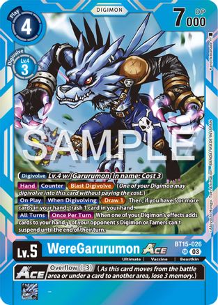 WereGarurumon Ace (BT15-026) - Exceed Apocalypse Foil - Premium Digimon Single from Bandai - Just $1.04! Shop now at Game Crave Tournament Store