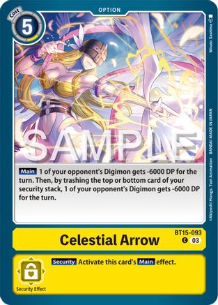 Celestial Arrow (BT15-093) - Exceed Apocalypse - Premium Digimon Single from Bandai - Just $0.25! Shop now at Game Crave Tournament Store