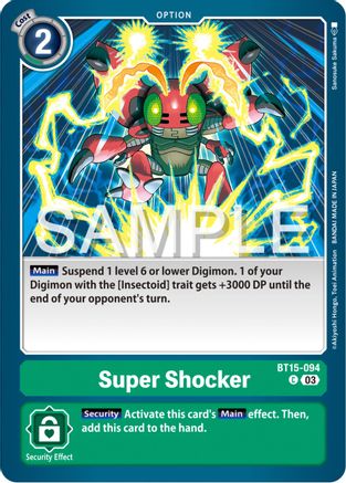 Super Shocker (BT15-094) - Exceed Apocalypse - Premium Digimon Single from Bandai - Just $0.25! Shop now at Game Crave Tournament Store