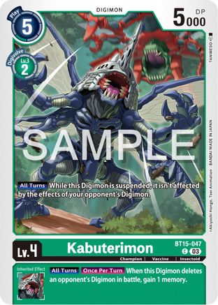 Kabuterimon (BT15-047) - Exceed Apocalypse - Premium Digimon Single from Bandai - Just $0.25! Shop now at Game Crave Tournament Store