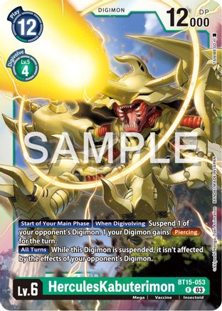 HerculesKabuterimon (BT15-053) - Exceed Apocalypse Foil - Premium Digimon Single from Bandai - Just $0.25! Shop now at Game Crave Tournament Store