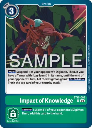 Impact of Knowledge (BT15-095) - Exceed Apocalypse - Premium Digimon Single from Bandai - Just $0.25! Shop now at Game Crave Tournament Store
