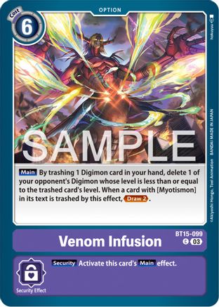 Venom Infusion (BT15-099) - Exceed Apocalypse - Premium Digimon Single from Bandai - Just $0.25! Shop now at Game Crave Tournament Store