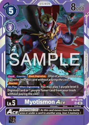 Myotismon Ace (BT15-076) - Exceed Apocalypse Foil - Premium Digimon Single from Bandai - Just $3.09! Shop now at Game Crave Tournament Store