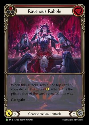 Ravenous Rabble (Red) - FAB190 (FAB190) - Flesh and Blood: Promo Cards Rainbow Foil
