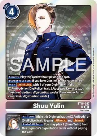 Shuu Yulin (BT15-087) - Exceed Apocalypse Foil - Premium Digimon Single from Bandai - Just $1.02! Shop now at Game Crave Tournament Store