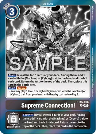 Supreme Connection! (BT15-096) - Exceed Apocalypse Foil - Premium Digimon Single from Bandai - Just $0.31! Shop now at Game Crave Tournament Store