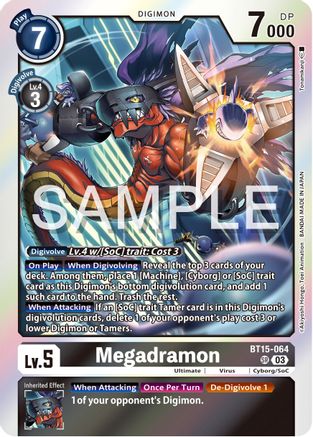 Megadramon (BT15-064) - Exceed Apocalypse Foil - Premium Digimon Single from Bandai - Just $8.11! Shop now at Game Crave Tournament Store