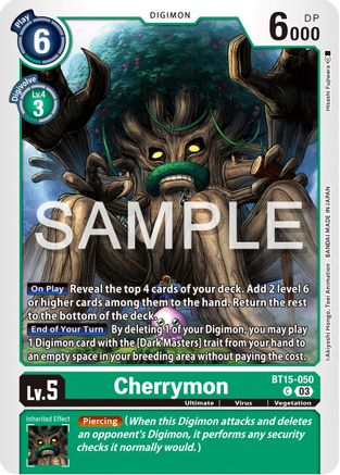Cherrymon (BT15-050) - Exceed Apocalypse - Premium Digimon Single from Bandai - Just $0.25! Shop now at Game Crave Tournament Store
