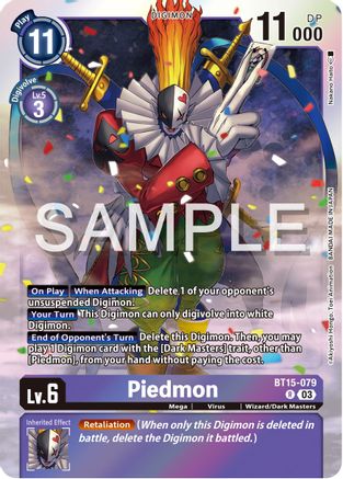 Piedmon (BT15-079) - Exceed Apocalypse Foil - Premium Digimon Single from Bandai - Just $0.25! Shop now at Game Crave Tournament Store