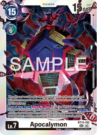 Apocalymon (BT15-102) - Exceed Apocalypse Foil - Premium Digimon Single from Bandai - Just $2.78! Shop now at Game Crave Tournament Store