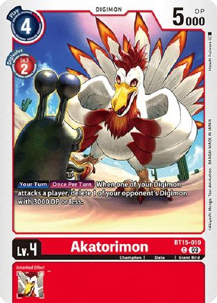 Akatorimon (BT15-010) - Exceed Apocalypse - Premium Digimon Single from Bandai - Just $0.25! Shop now at Game Crave Tournament Store