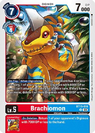 Brachiomon (BT15-016) - Exceed Apocalypse - Premium Digimon Single from Bandai - Just $0.25! Shop now at Game Crave Tournament Store