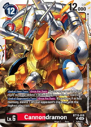 Cannondramon (BT15-018) - Exceed Apocalypse - Premium Digimon Single from Bandai - Just $0.25! Shop now at Game Crave Tournament Store