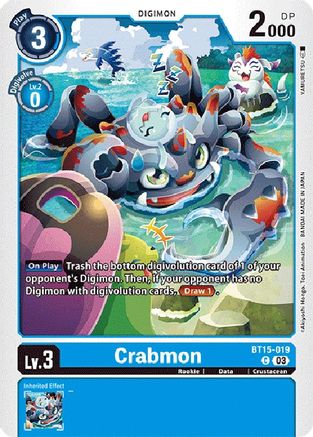 Crabmon (BT15-019) - Exceed Apocalypse - Premium Digimon Single from Bandai - Just $0.25! Shop now at Game Crave Tournament Store