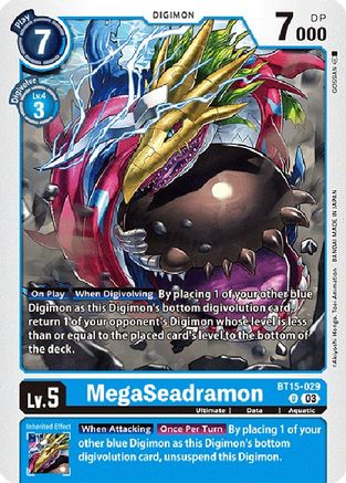 MegaSeadramon (BT15-029) - Exceed Apocalypse - Premium Digimon Single from Bandai - Just $0.25! Shop now at Game Crave Tournament Store