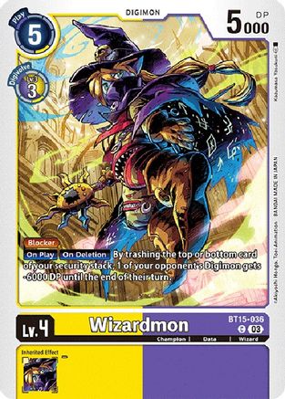 Wizardmon (BT15-036) - Exceed Apocalypse - Premium Digimon Single from Bandai - Just $0.25! Shop now at Game Crave Tournament Store