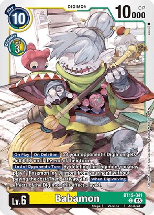 Babamon (BT15-041) - Exceed Apocalypse - Premium Digimon Single from Bandai - Just $0.25! Shop now at Game Crave Tournament Store