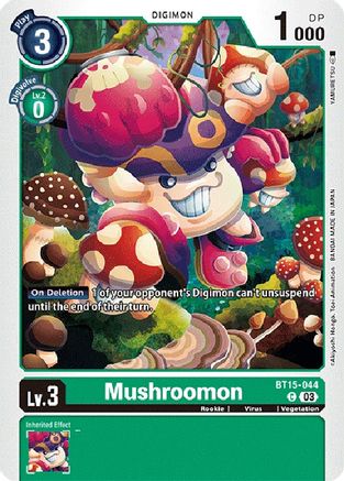 Mushroomon (BT15-044) - Exceed Apocalypse - Premium Digimon Single from Bandai - Just $0.25! Shop now at Game Crave Tournament Store