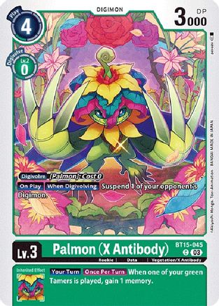 Palmon (X Antibody) (BT15-045) - Exceed Apocalypse - Premium Digimon Single from Bandai - Just $0.25! Shop now at Game Crave Tournament Store