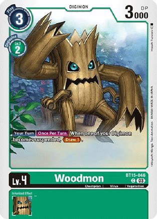 Woodmon (BT15-046) - Exceed Apocalypse - Premium Digimon Single from Bandai - Just $0.25! Shop now at Game Crave Tournament Store