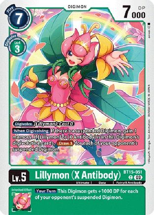 Lillymon (X Antibody) (BT15-051) - Exceed Apocalypse - Premium Digimon Single from Bandai - Just $0.25! Shop now at Game Crave Tournament Store