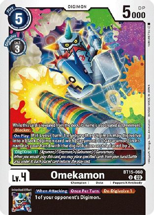 Omekamon (BT15-060) - Exceed Apocalypse - Premium Digimon Single from Bandai - Just $0.25! Shop now at Game Crave Tournament Store