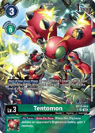 Tentomon (Alternate Art) (BT15-043) - Exceed Apocalypse Foil - Premium Digimon Single from Bandai - Just $14.50! Shop now at Game Crave Tournament Store