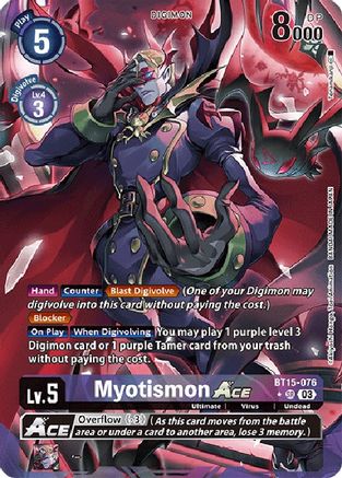 Myotismon Ace (Alternate Art) (BT15-076) - Exceed Apocalypse Foil - Premium Digimon Single from Bandai - Just $12.16! Shop now at Game Crave Tournament Store
