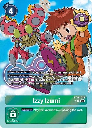 Izzy Izumi (Alternate Art) (BT15-085) - Exceed Apocalypse Foil - Premium Digimon Single from Bandai - Just $12.73! Shop now at Game Crave Tournament Store