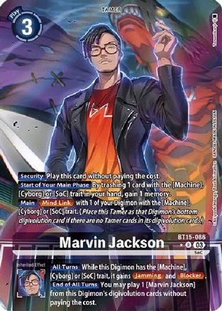 Marvin Jackson (Alternate Art) (BT15-086) - Exceed Apocalypse Foil - Premium Digimon Single from Bandai - Just $12.81! Shop now at Game Crave Tournament Store