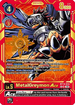 MetalGreymon Ace (Special Rare) (BT14-014) - Exceed Apocalypse Foil - Premium Digimon Single from Bandai - Just $115.19! Shop now at Game Crave Tournament Store