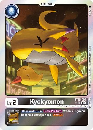 Kyokyomon (Exceed Apocalypse Box Promotion Pack) (BT15-005) - Exceed Apocalypse Foil - Premium Digimon Single from Bandai - Just $0.39! Shop now at Game Crave Tournament Store