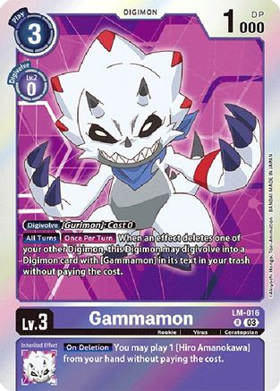 Gammamon (English Exclusive) (LM-016) - Exceed Apocalypse Foil - Premium Digimon Single from Bandai - Just $0.26! Shop now at Game Crave Tournament Store