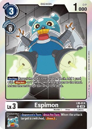 Espimon (English Exclusive) (LM-014) - Exceed Apocalypse Foil - Premium Digimon Single from Bandai - Just $0.25! Shop now at Game Crave Tournament Store