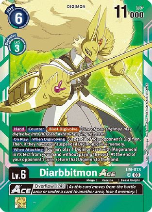Diarbbitmon Ace (English Exclusive) (LM-013) - Exceed Apocalypse Foil - Premium Digimon Single from Bandai - Just $0.45! Shop now at Game Crave Tournament Store