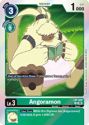 Angoramon (English Exclusive) (LM-008) - Exceed Apocalypse Foil - Premium Digimon Single from Bandai - Just $0.25! Shop now at Game Crave Tournament Store